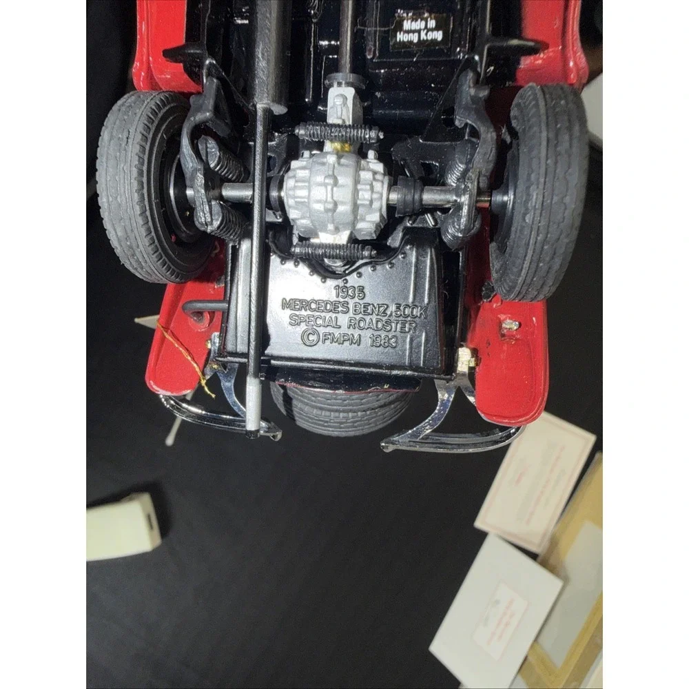 Franklin Mint 1935 Mercedes Benz 500K Special Roadster Red 1:24 Diecast COA Box